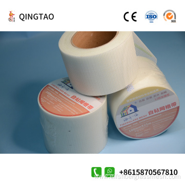 Anti-cracking self-adhesive mesh tape for parapet wall